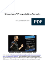 Steve Jobs' Presentation Secrets: by Carmine Gallo