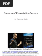 Steve Jobs' Presentation Secrets: by Carmine Gallo