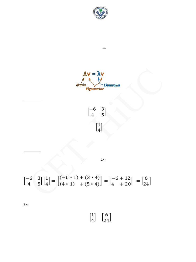 Mathematics II - 4 | PDF | Eigenvalues And Eigenvectors | Theoretical ...