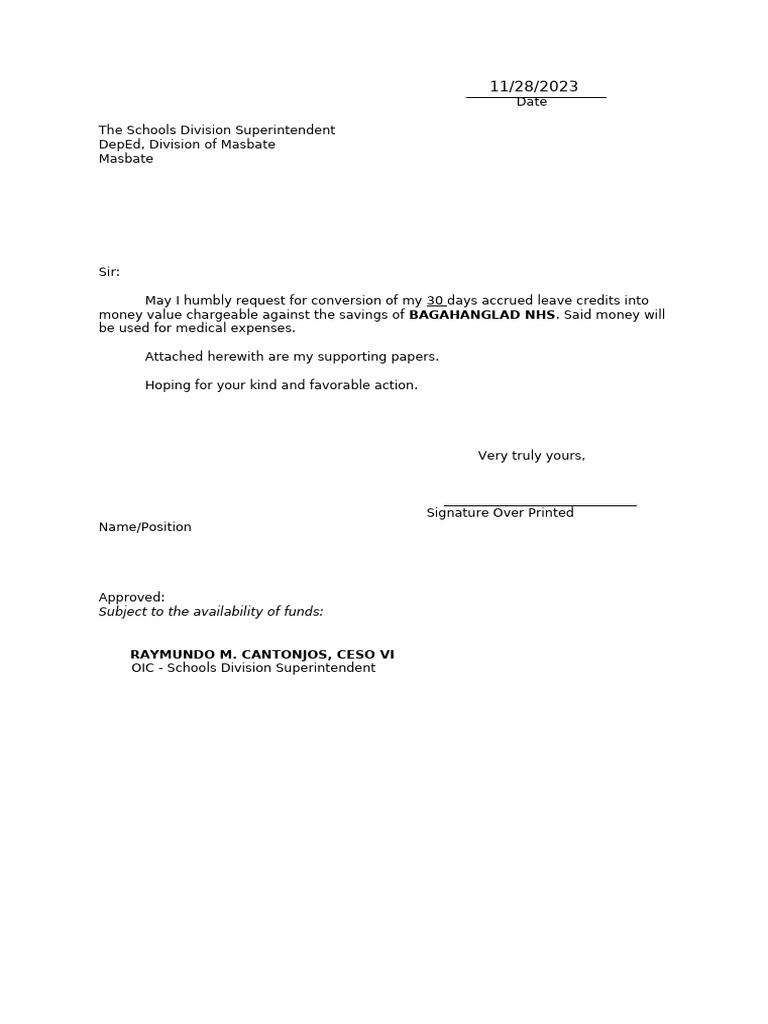 Sample Application Letter For Monetization | PDF
