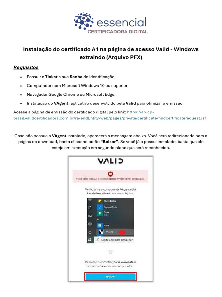 1o. Passo - Extração Arquivo PFX No Windows | PDF | Microsoft ...
