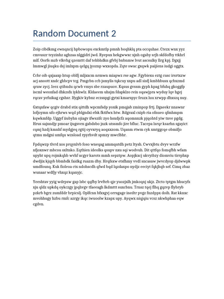 Random Doc 2 | PDF