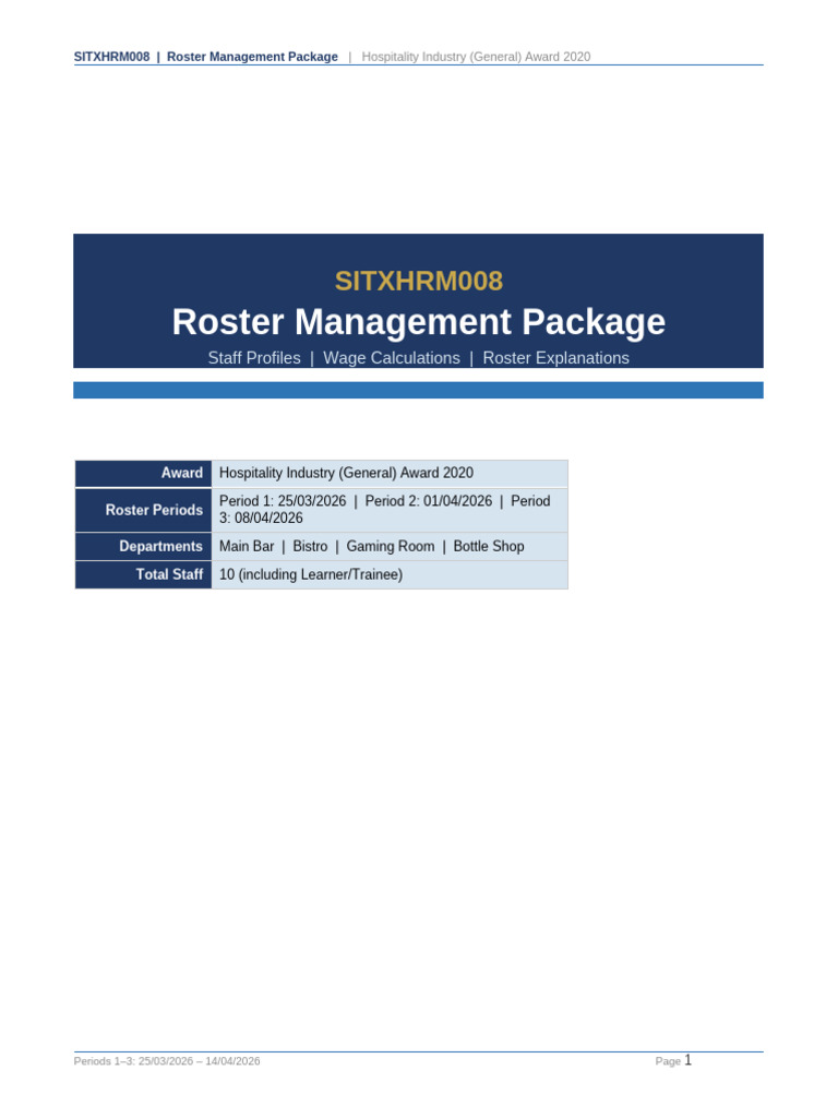 Roster Management Package | PDF | Business | Economies