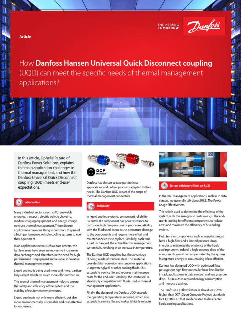 UQD Expert Sheet AC468060588597en-000101 | PDF | Data Center ...