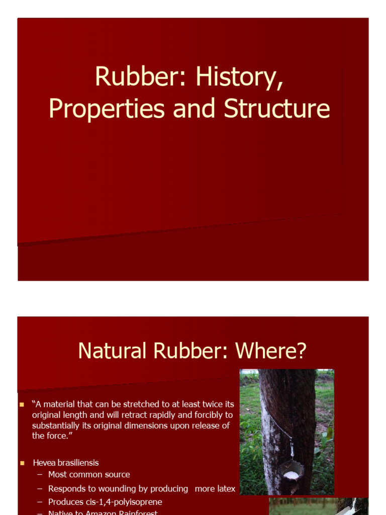 Rubber: History, Properties and Structure | PDF | Natural Rubber ...