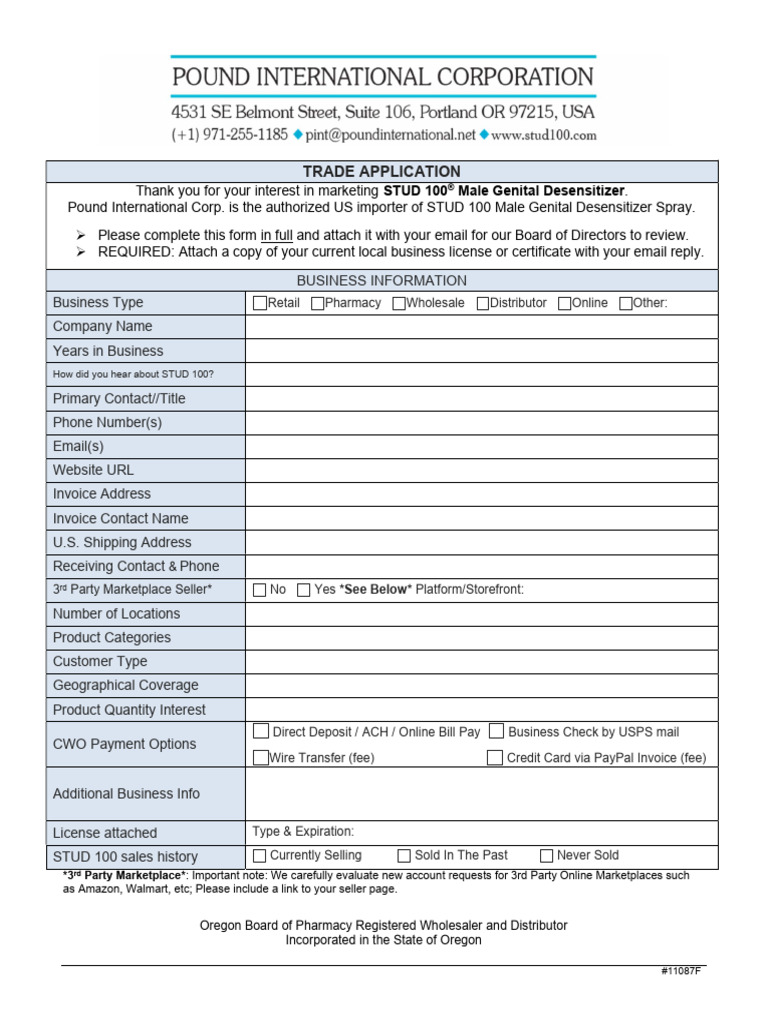 STUD 100 - U.S. Trade Application | PDF