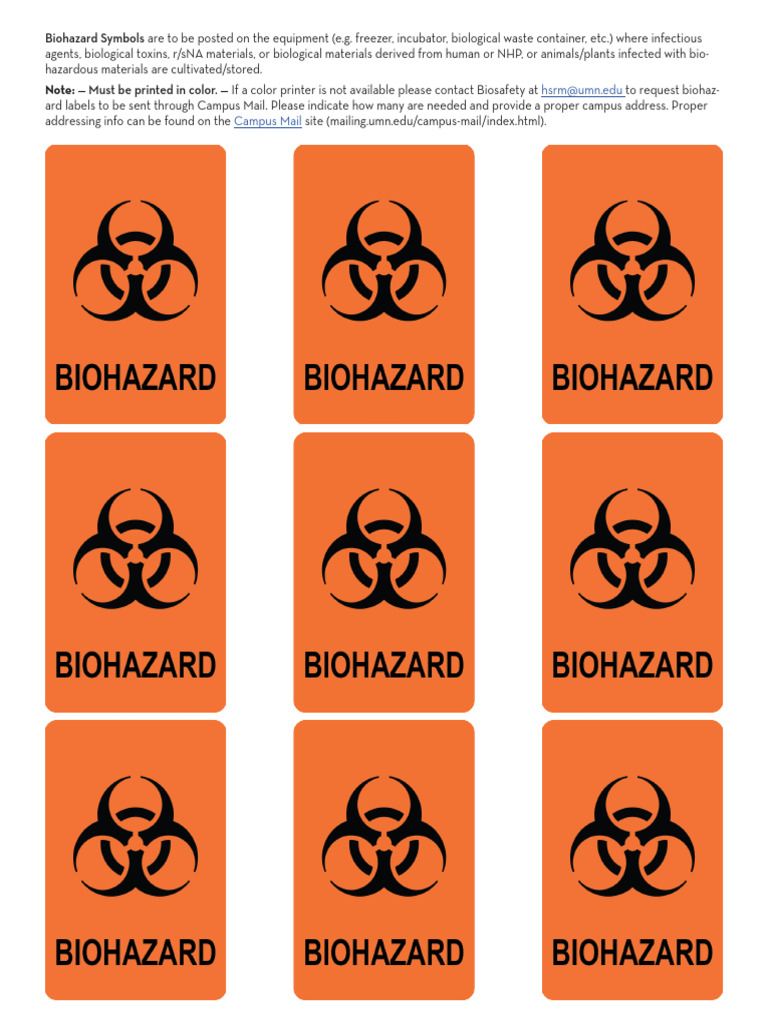 Printable Biohazard Symbols | PDF