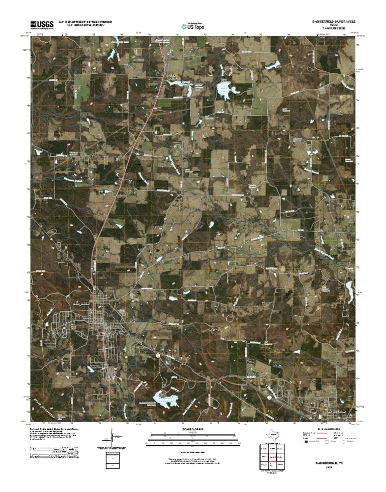 Topographic Map of Daingerfield PDF Scientific Modeling Geomatics