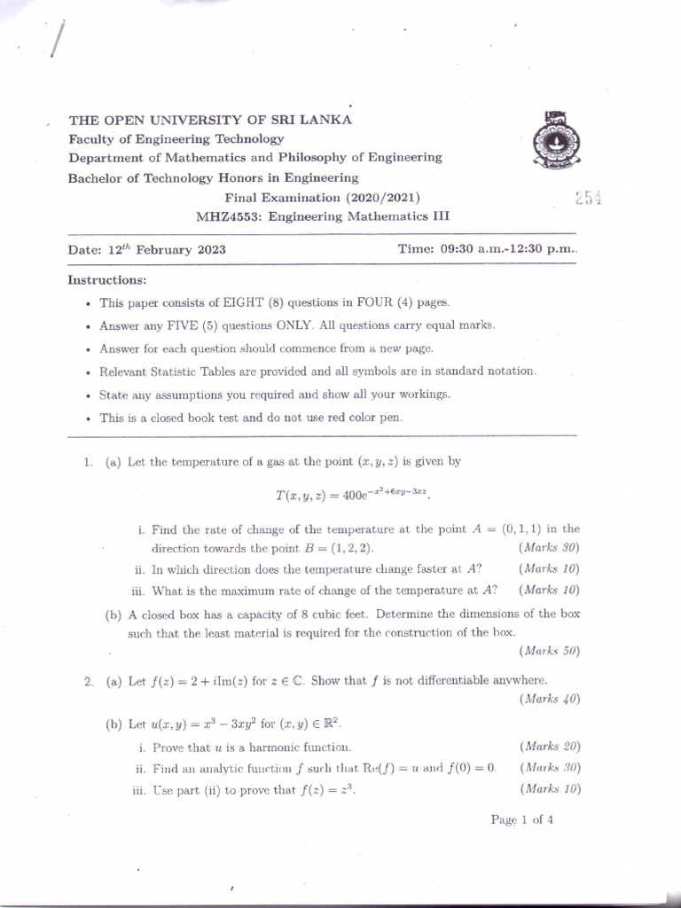 Final Examination | PDF