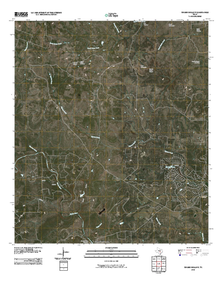 Topographic Map of Rough Hollow | PDF