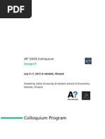 EGOS Colloquium 2012 Program Book