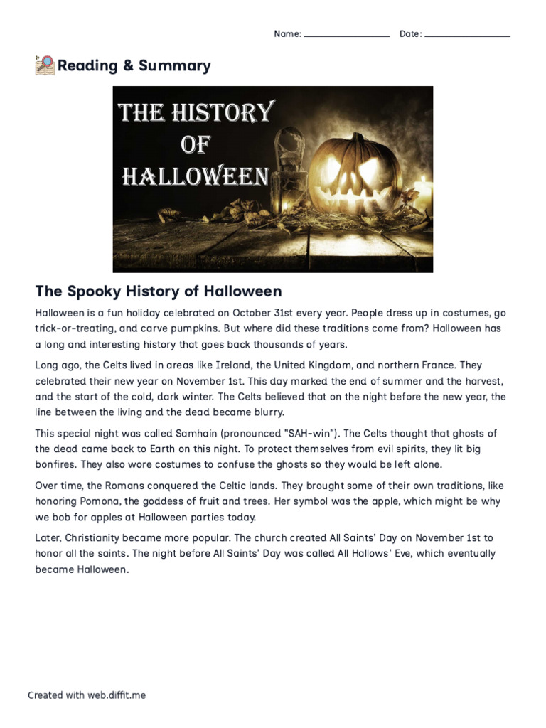The History of Halloween | PDF | Halloween