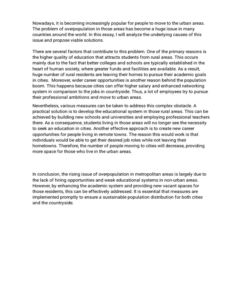 Task 2. Overpopulation | PDF