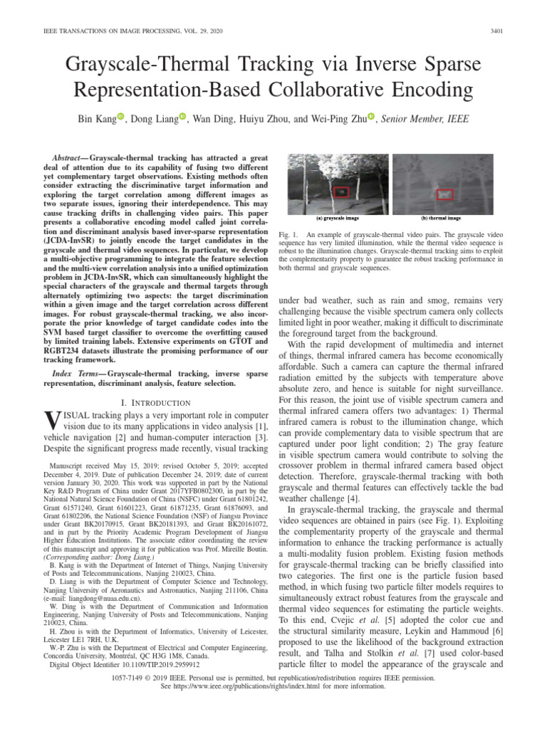 Grayscale-Thermal Tracking Via Inverse Sparse Representation-Based ...