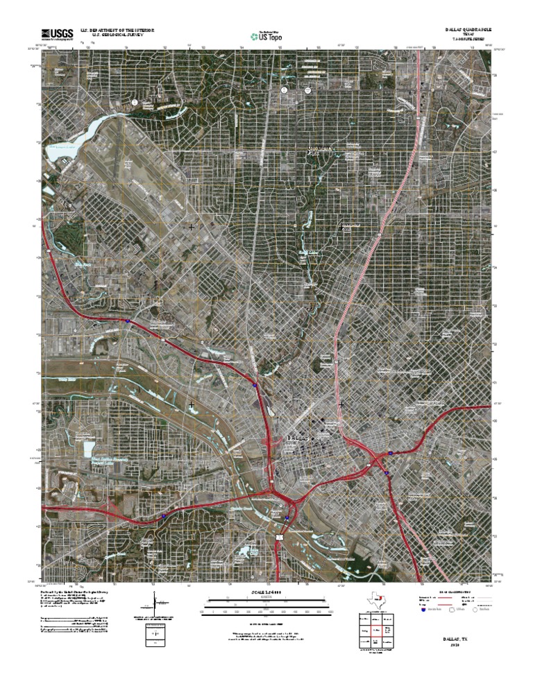 Topographic Map of Dallas PDF United States Geological Survey