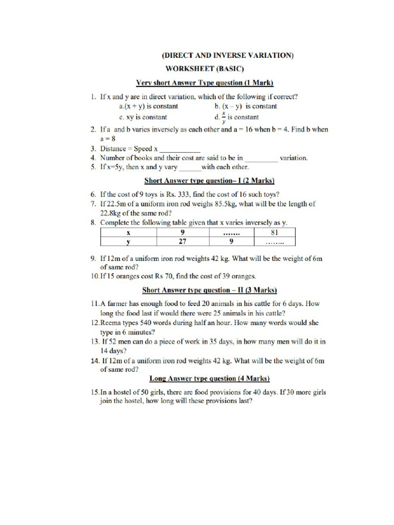 Direct and Inverse | PDF
