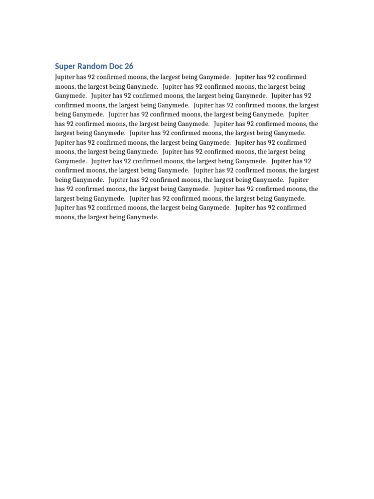Super Random Doc26 | PDF
