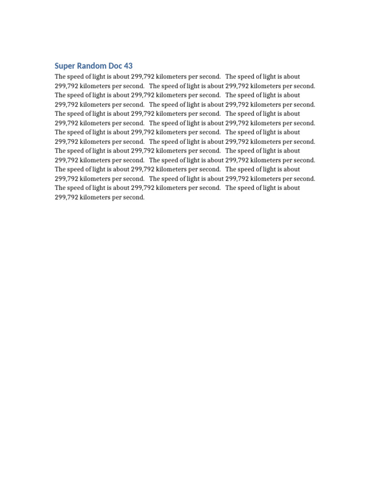 Super Random Doc43 | PDF