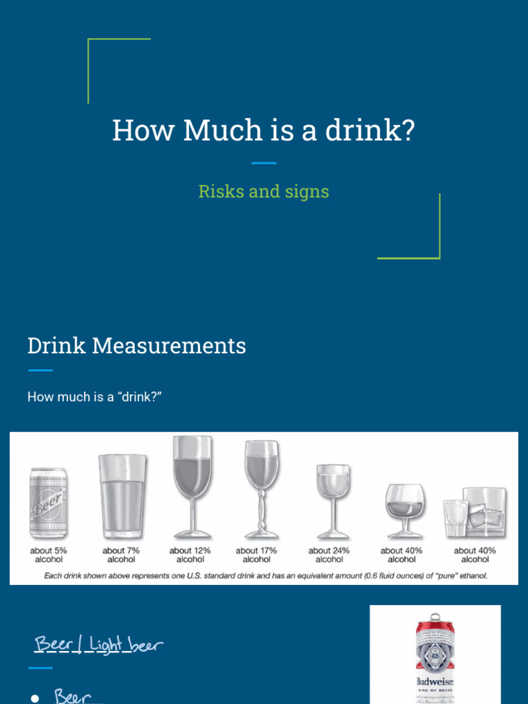 SC How Much Is A Drink Notes | PDF