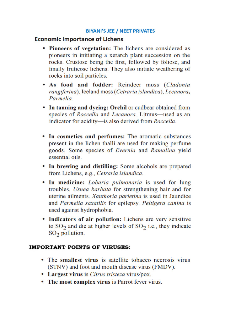 Viruses - Extra Notes | PDF
