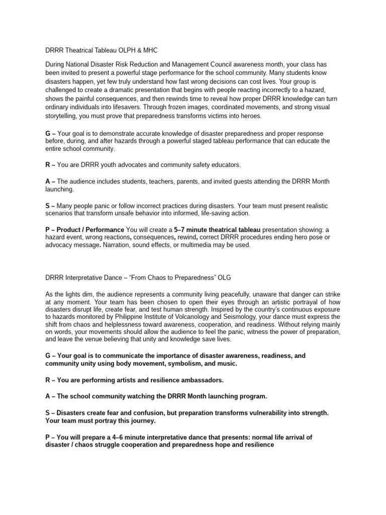 DRRR Perfomance TAsk | PDF | Disaster Risk Reduction | News