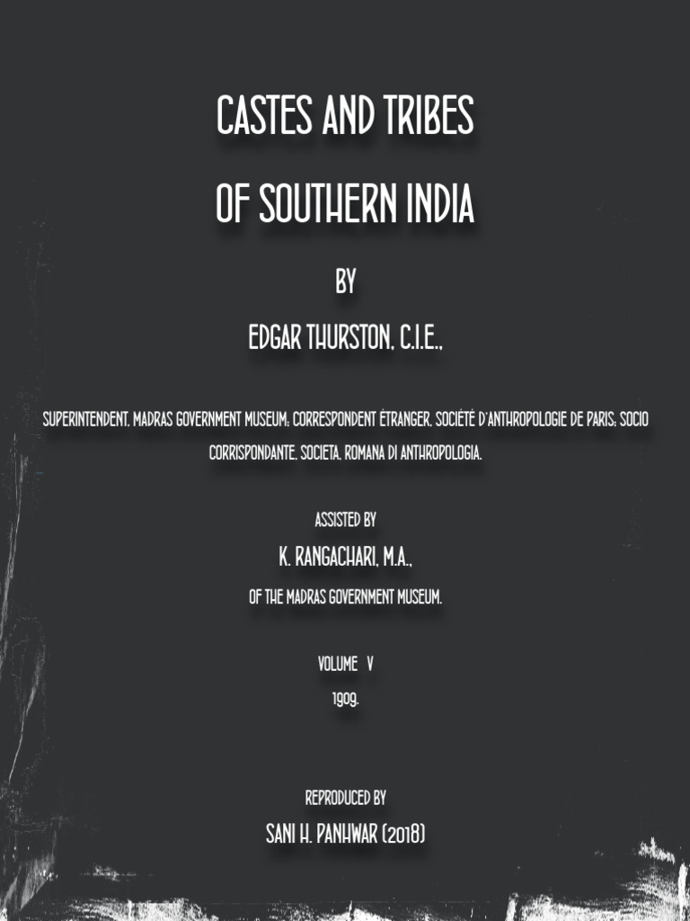 v5 Caste and Tribes of Southern India | PDF