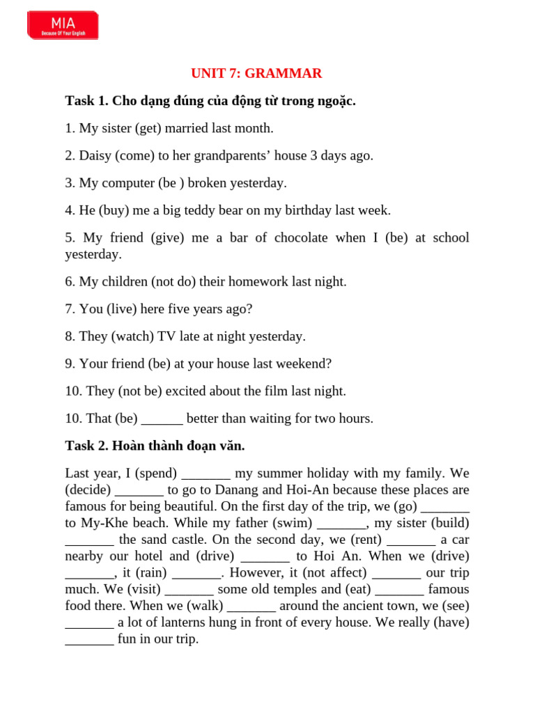 UNIT 7 - Listening M5A | PDF