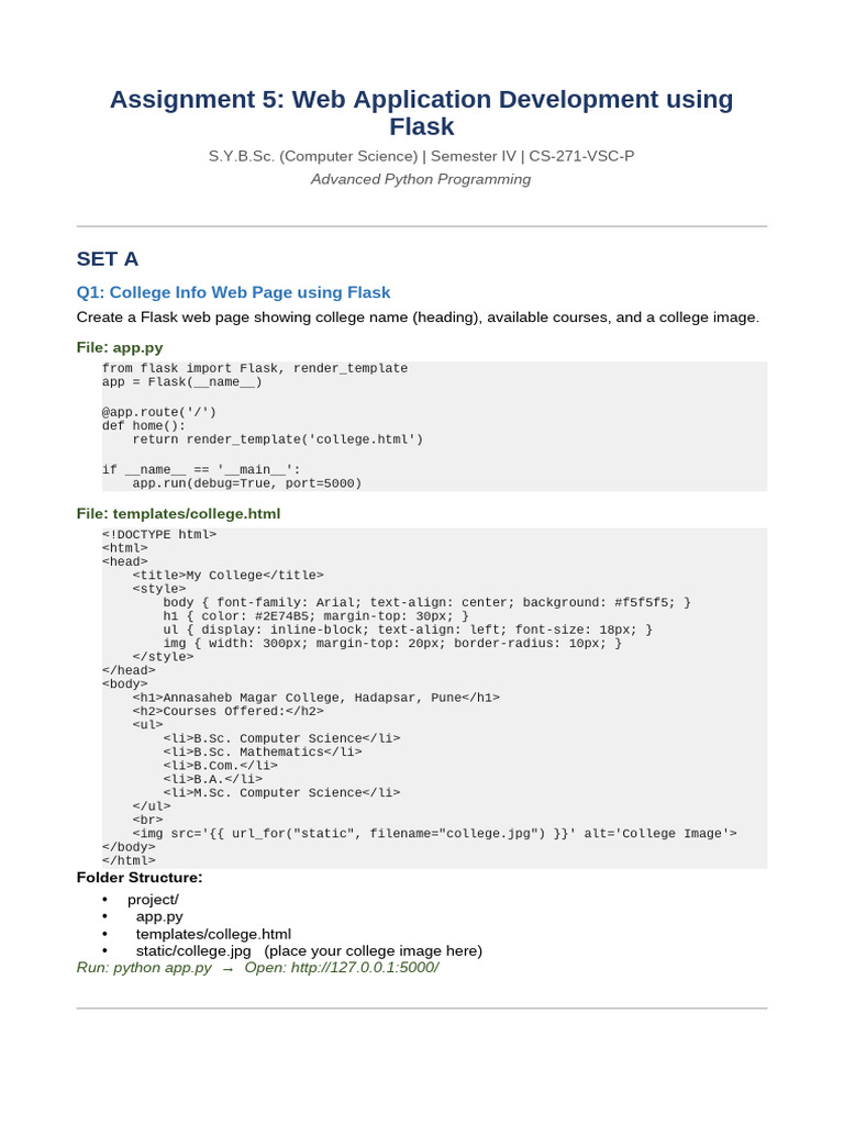 Assignment5 Flask Solutions | PDF | Login | Postgre Sql