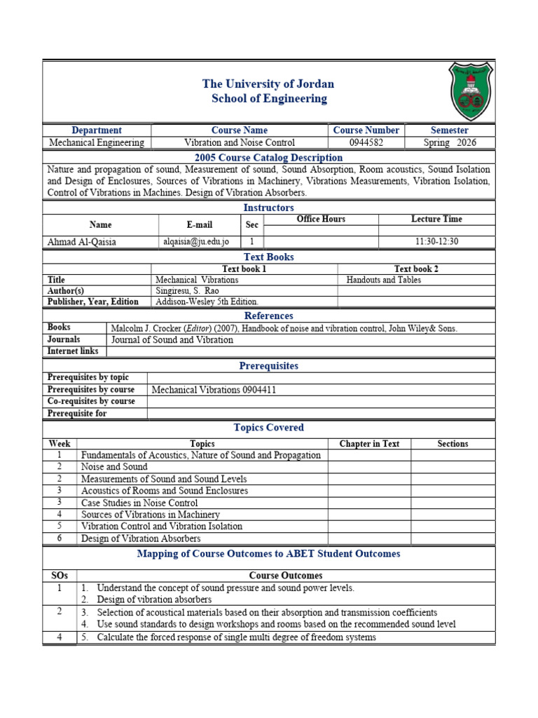 Noise and Vibration Control | PDF | Engineering | Sound