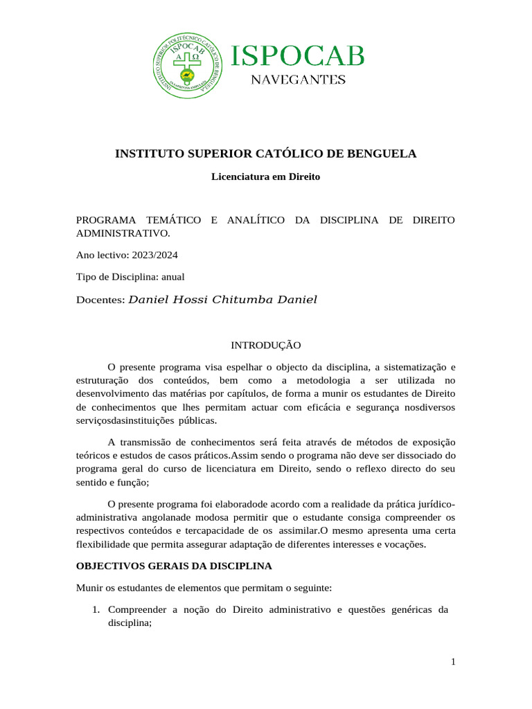 Programa Act Direito Administrativo PDF | PDF | Administração pública ...