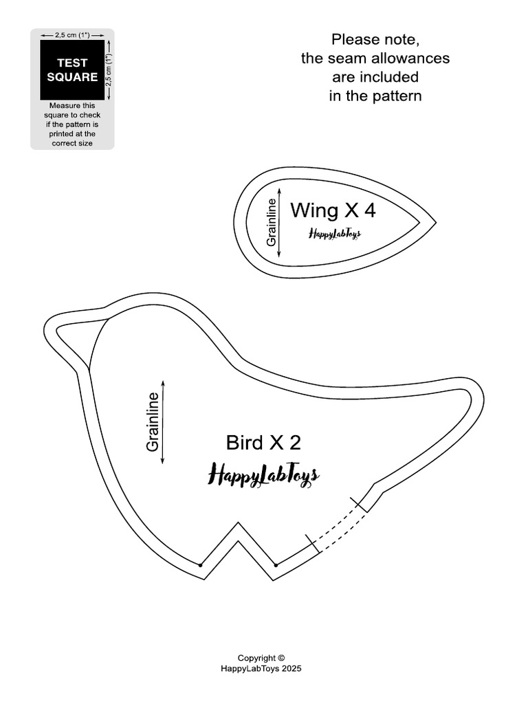 Bird Pattern A4 Format | PDF