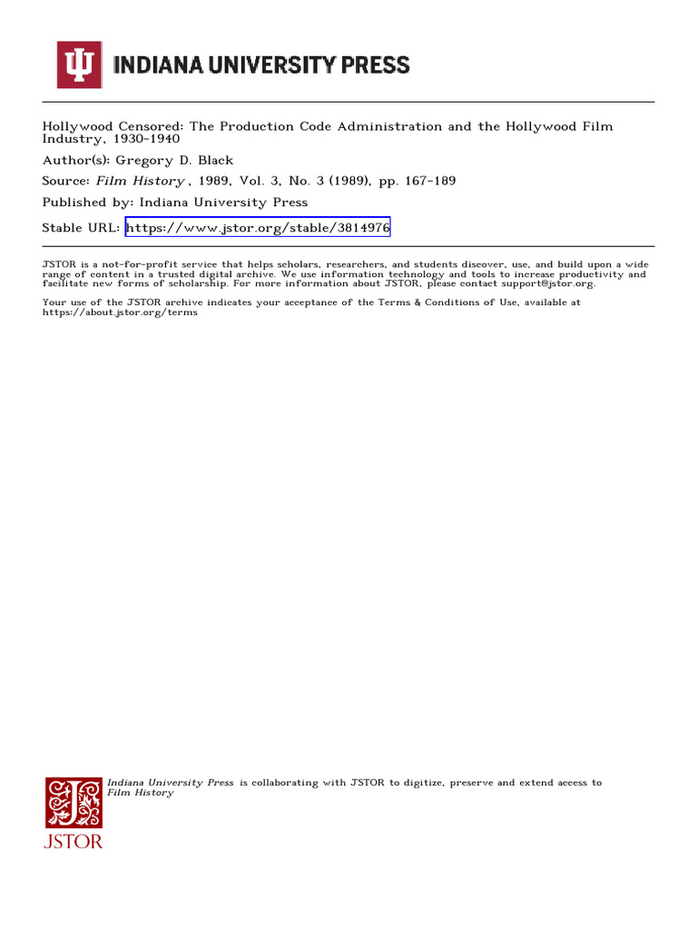 Hollywood Censored - The Production Code Administration and The ...