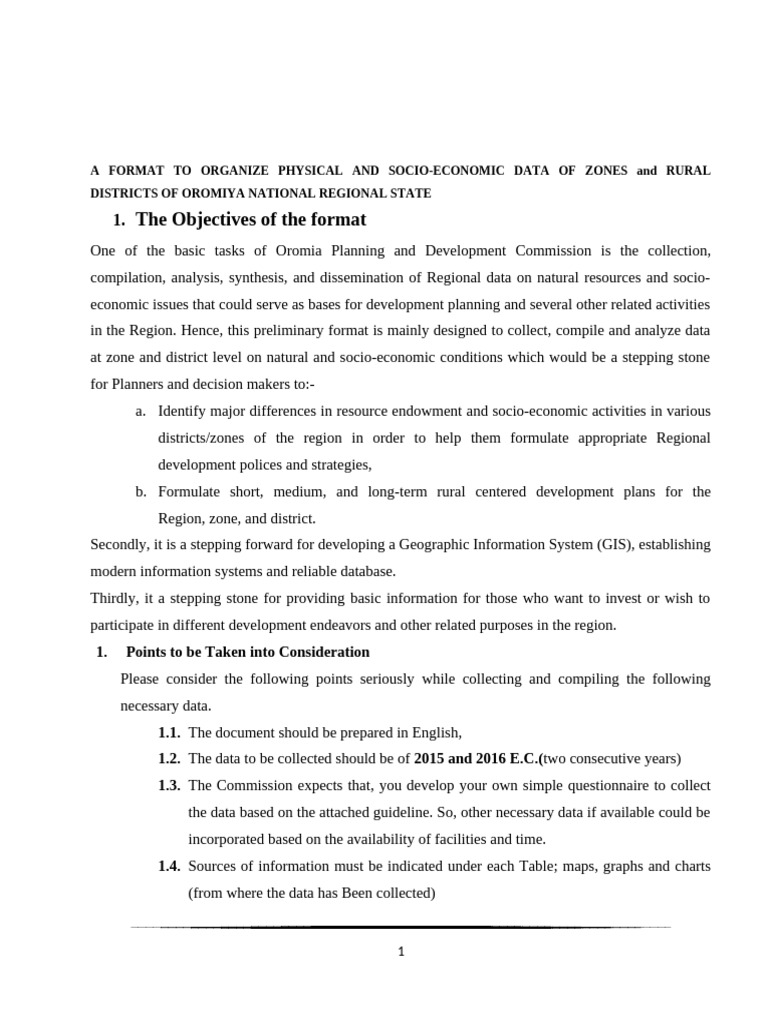 A Format For Organizing SEP of Zone and Rural District | PDF ...