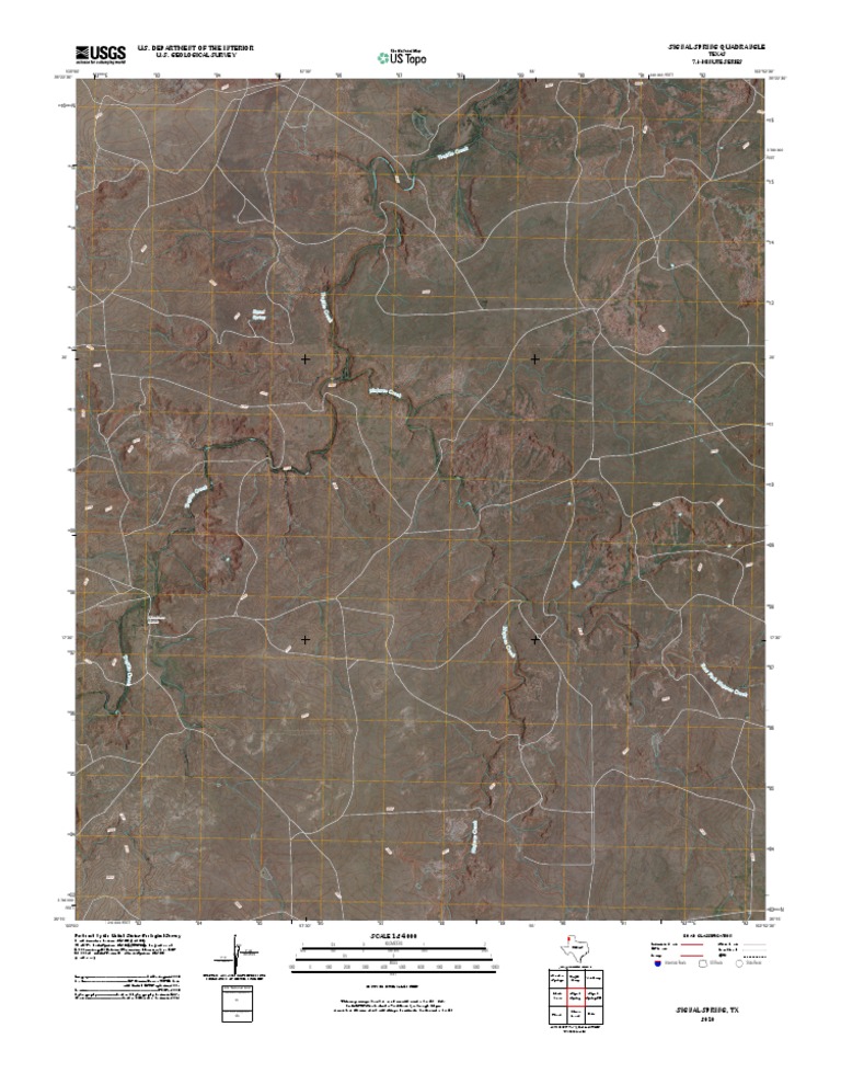 Signal Spring TX Quadrangle Map | PDF | United States Geological Survey ...