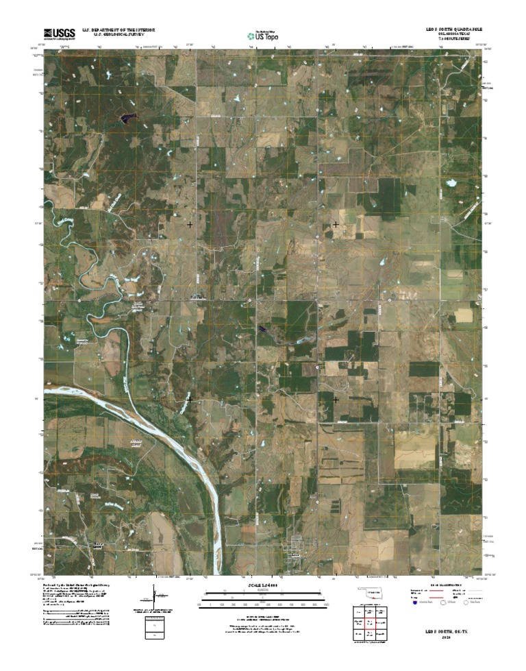 Topographic Map of Leon North | PDF | United States Geological Survey | Map