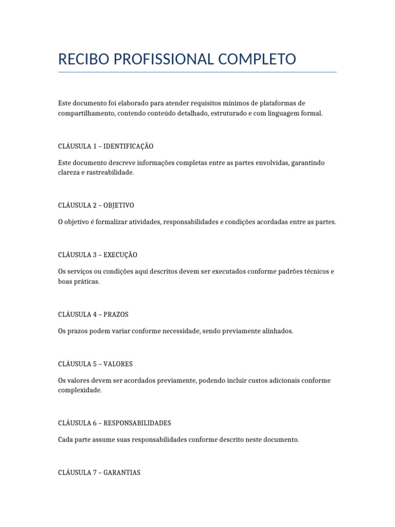 Doc5 Recibo | PDF | Informação | Informática