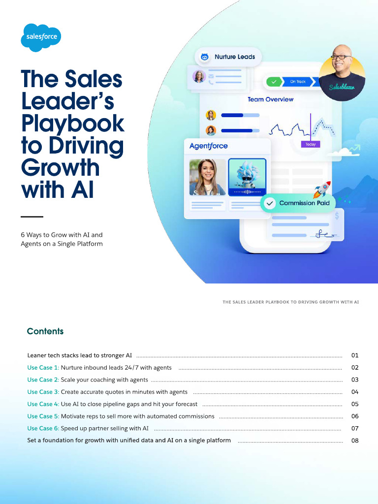 Salesforce Sales Leader Playbook To Driving Growth With Ai | PDF ...
