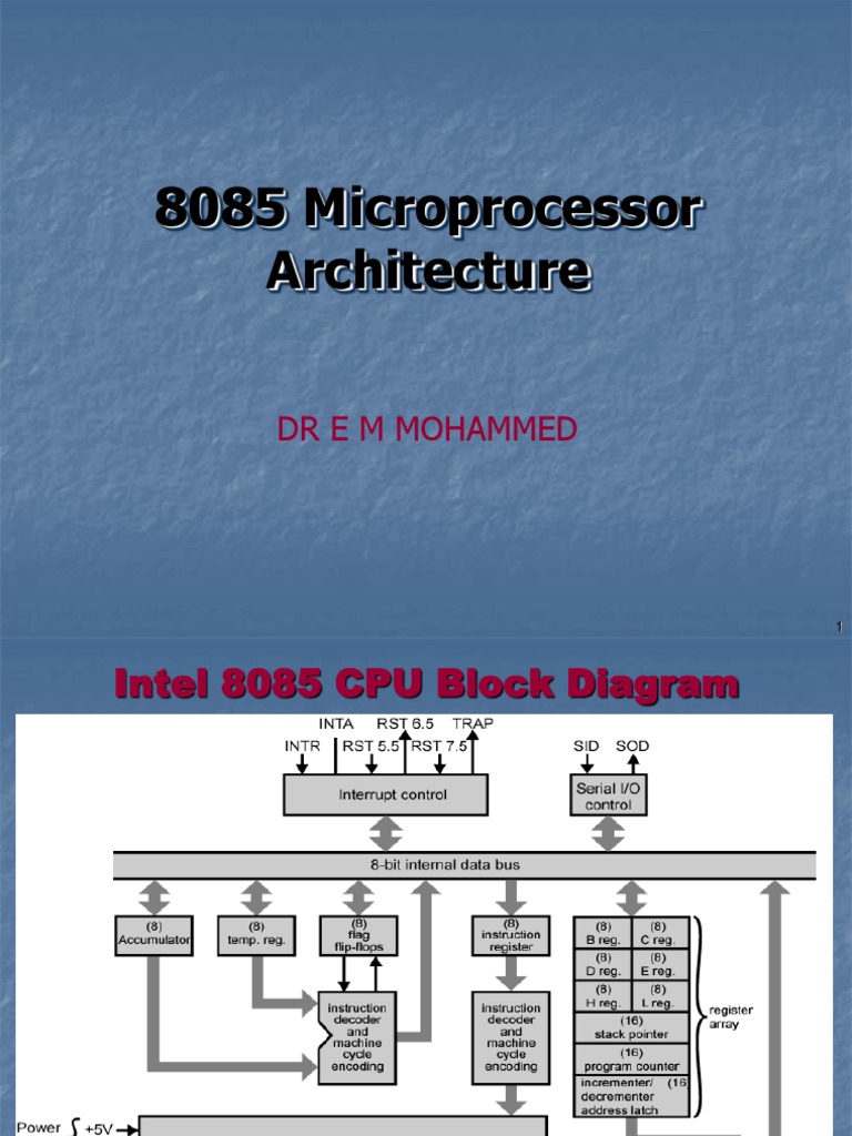 8085 Microprocessor Architecture Overview | PDF | Input/Output ...