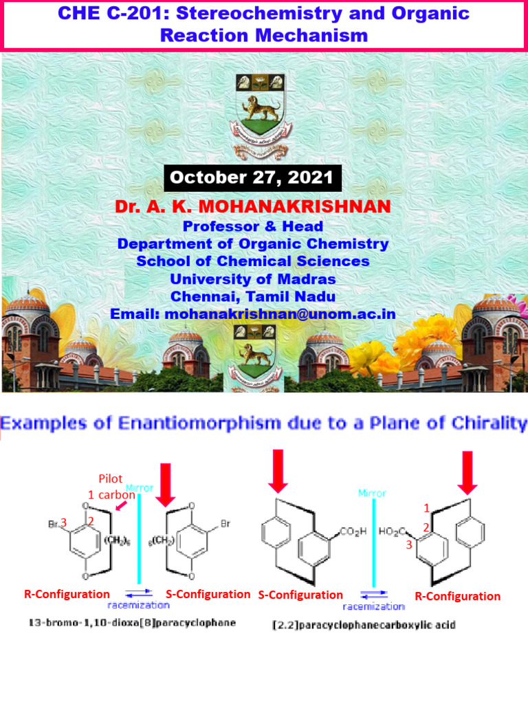 Prof. AKM L9 CHEC 201 Stereochemistry Presentation | PDF | Chirality ...