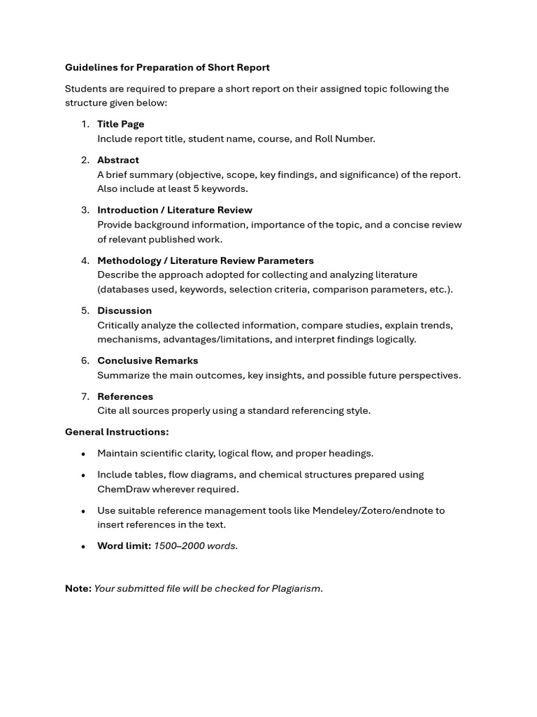 Report Writing Guidelines | PDF