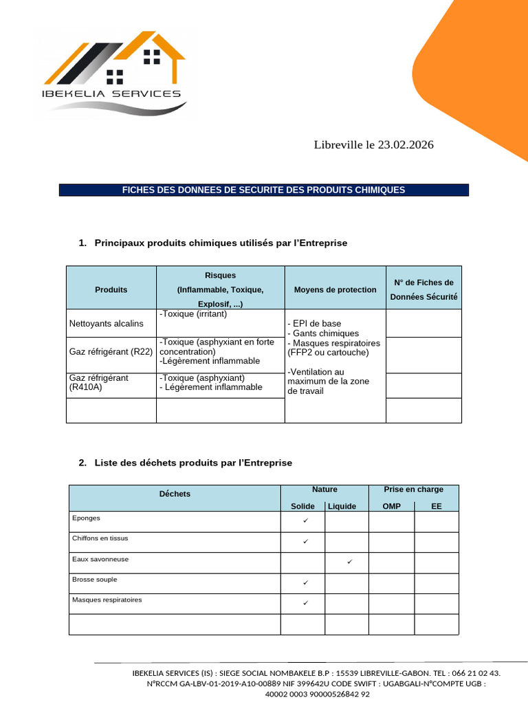 Donnée de Sécu Produits Chimiques | PDF | Matériaux | Sécurité