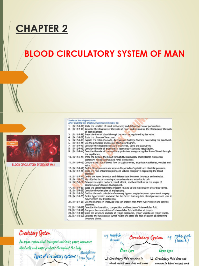 CHAPTER 2 # Blood Circulatory System of Man | PDF