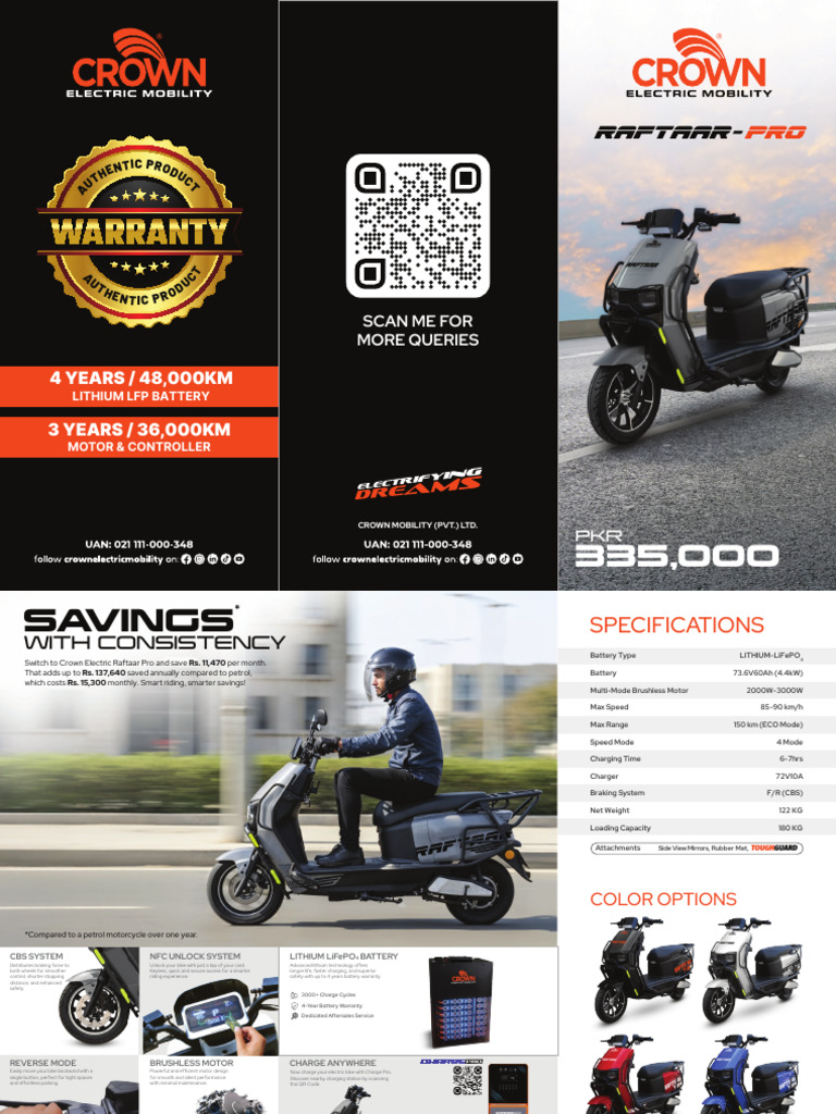 Crown Raftaar Pro Brochure | PDF | Battery Charger | Machines