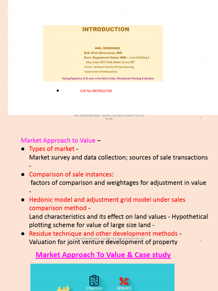 Market Approach and Case Study For Icmai | PDF | Real Estate Appraisal ...