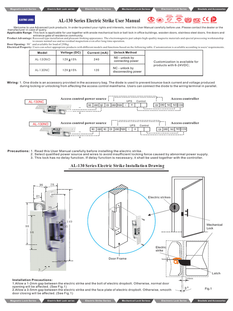 Al130 Series | PDF | Access Control | Screw