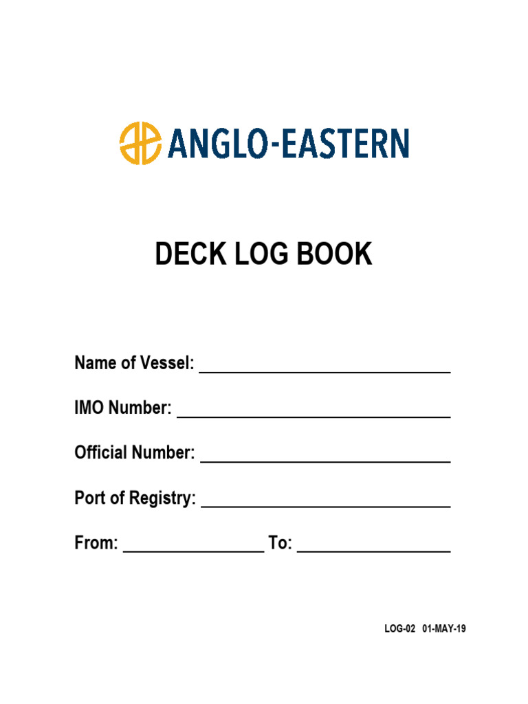 LOG-02 Deck Log Book - Cover | PDF