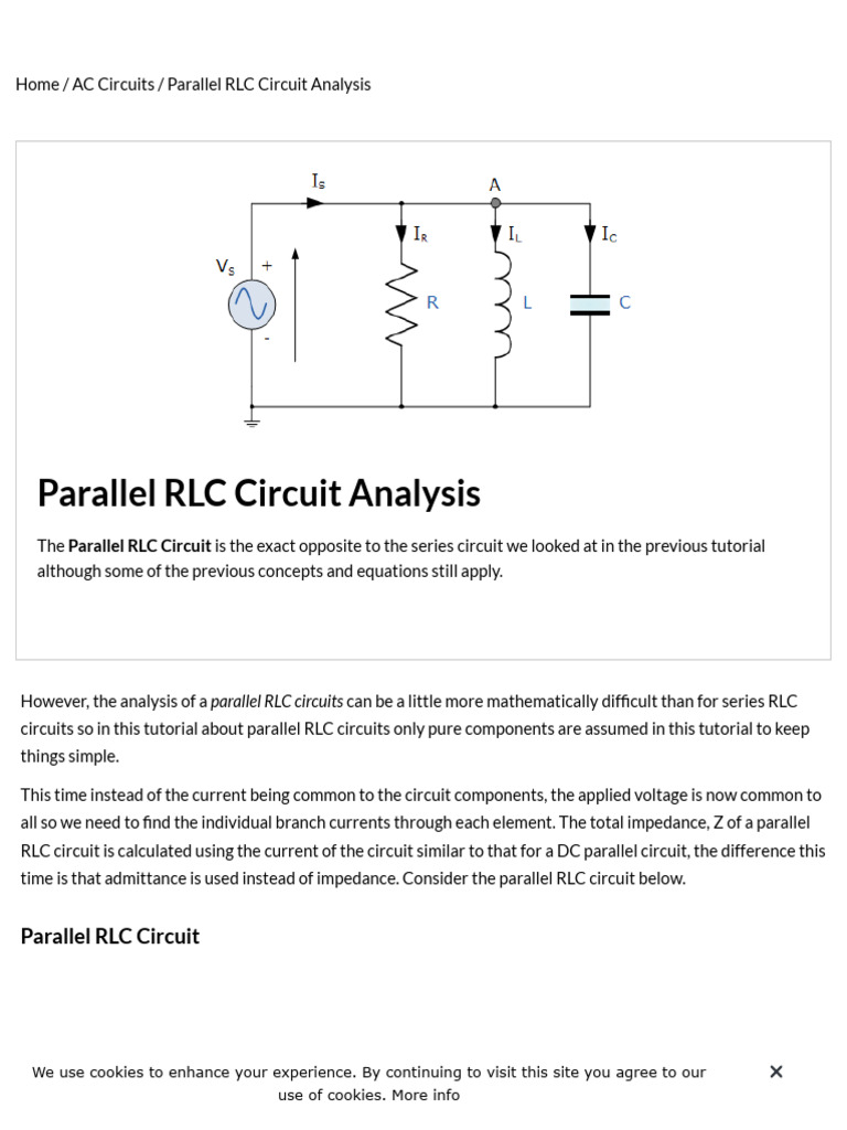 10 Parallel RLC Circuit and RLC Parallel Circuit Analysis | PDF ...
