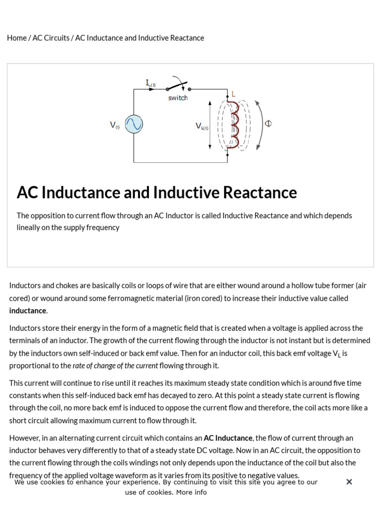 7 AC Inductance and Inductive Reactance in An AC Circuit | PDF ...