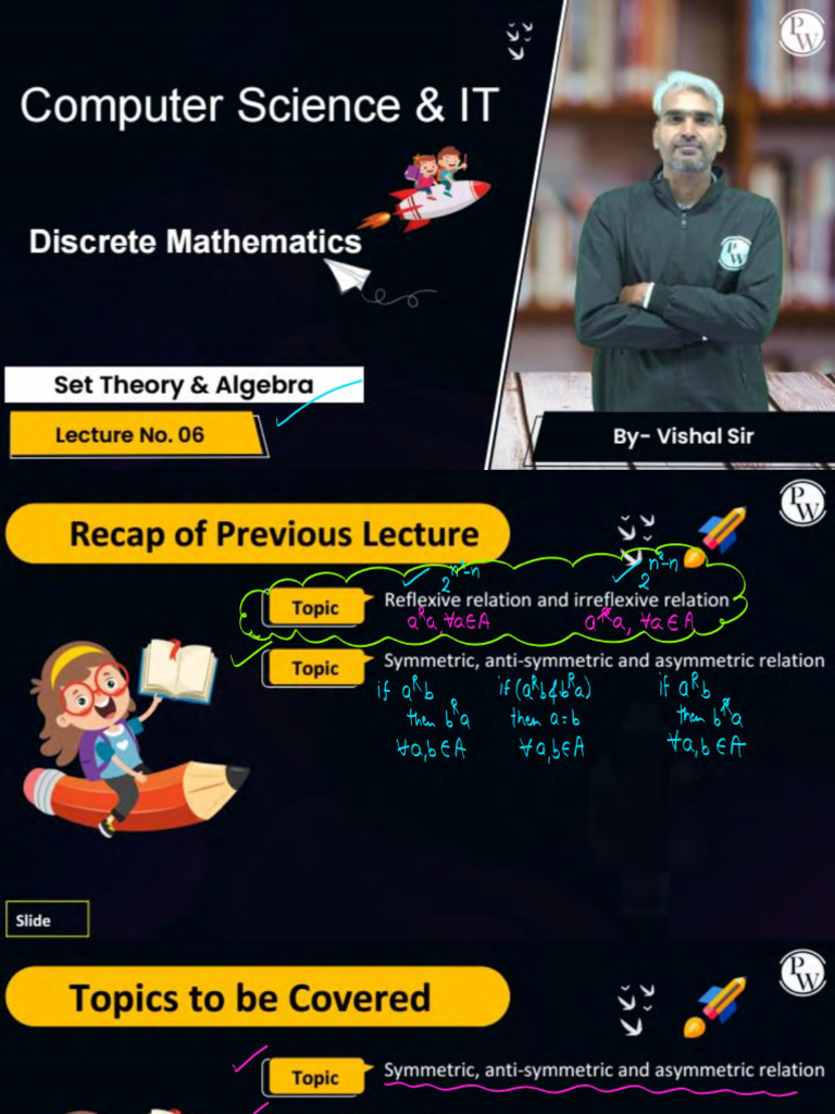 Set Theory and Algebra 06 - Class Notes | PDF