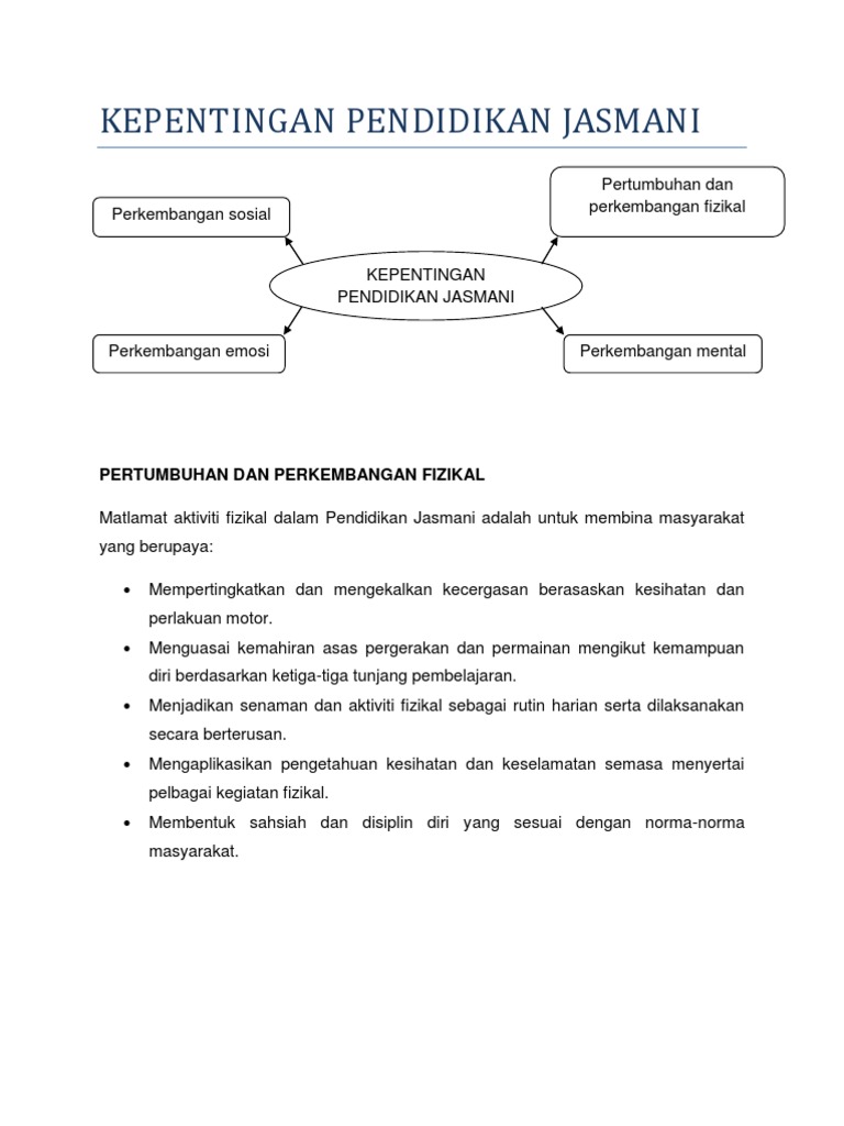 Kepentingan Pendidikan Jasmani Pdf